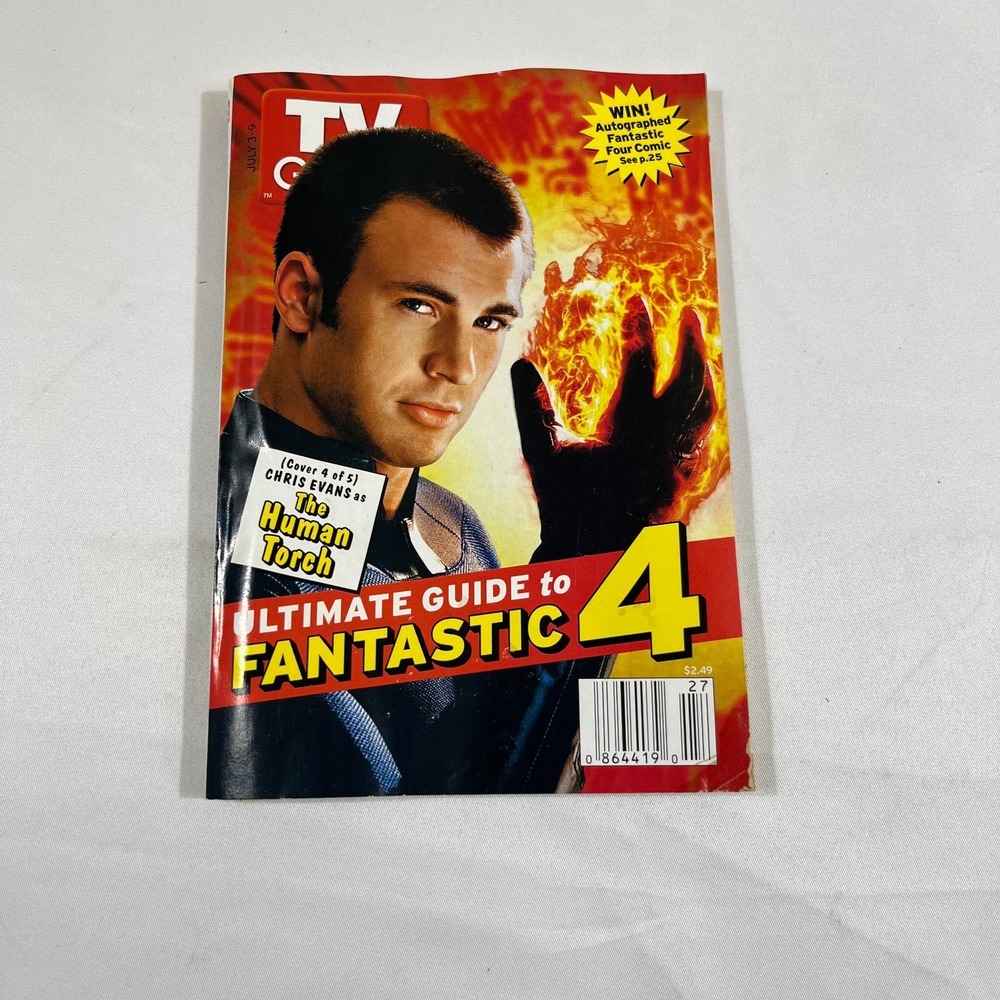TV Guide July 2005 Chris Evans Fantastic Four Movie Cover 4 of 5 Human Torch Y2K